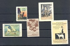 NETHERLANDS-GERMANY 1913/1925- 5 x POSTER STAMPS = DOGS = */(*)-F/VF 