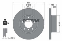 2X Textar 92238505 Bremsscheibe FüR BMW