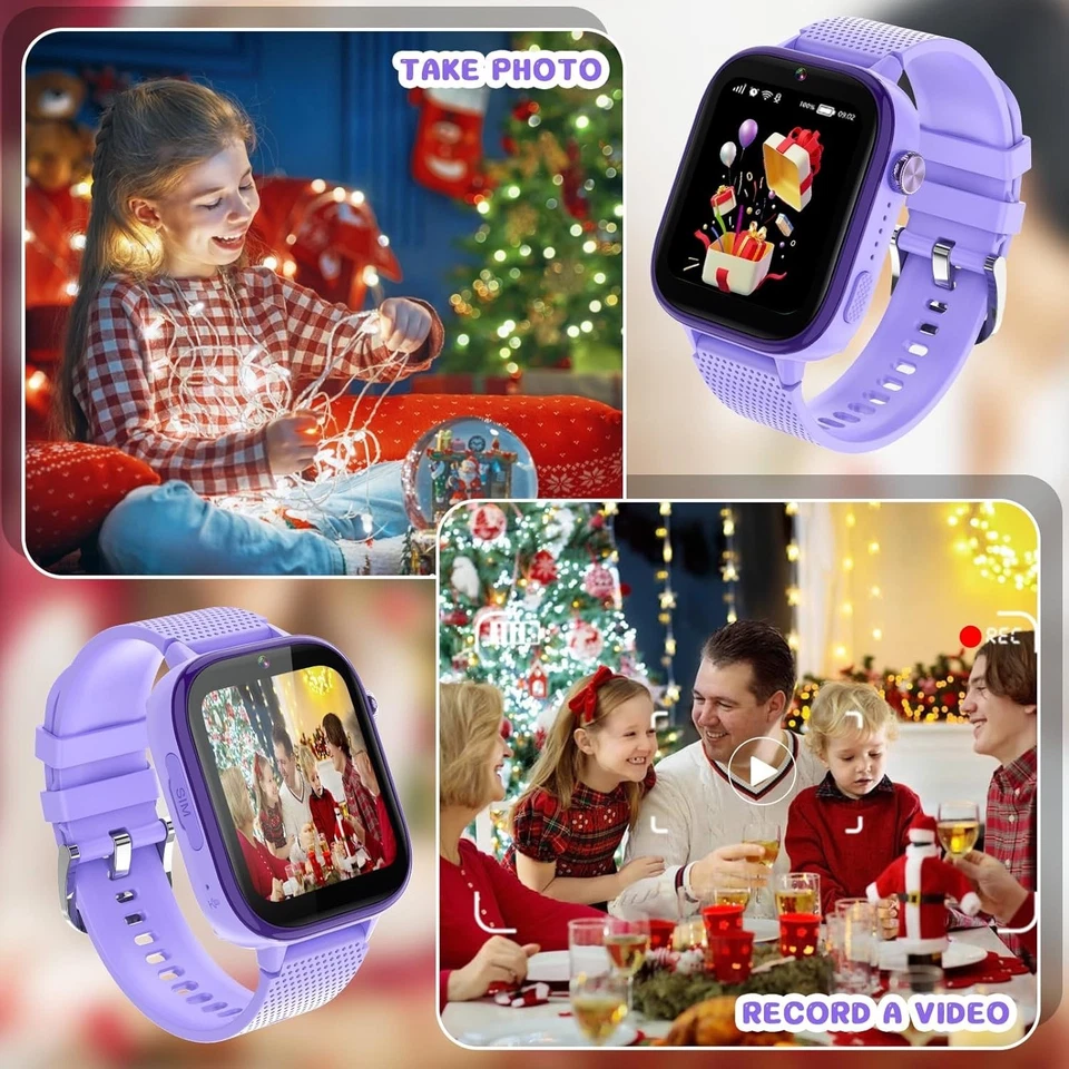 NWB OKYUK 4G Smartwatch, Kids Watch w/SIM Card, Games, SOS Emergency Call Button - Image 2 of 4