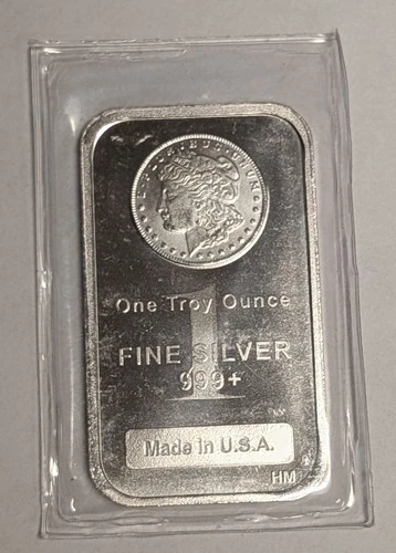 1 oz .999 Fine Silver Morgan Style HM Bullion Bar