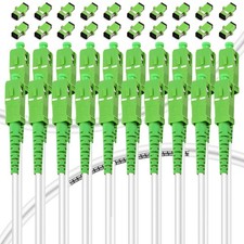 20Pack - 1m SC/APC to SC/APC Fiber Optic Internet Cable, Armored Single Mode ...