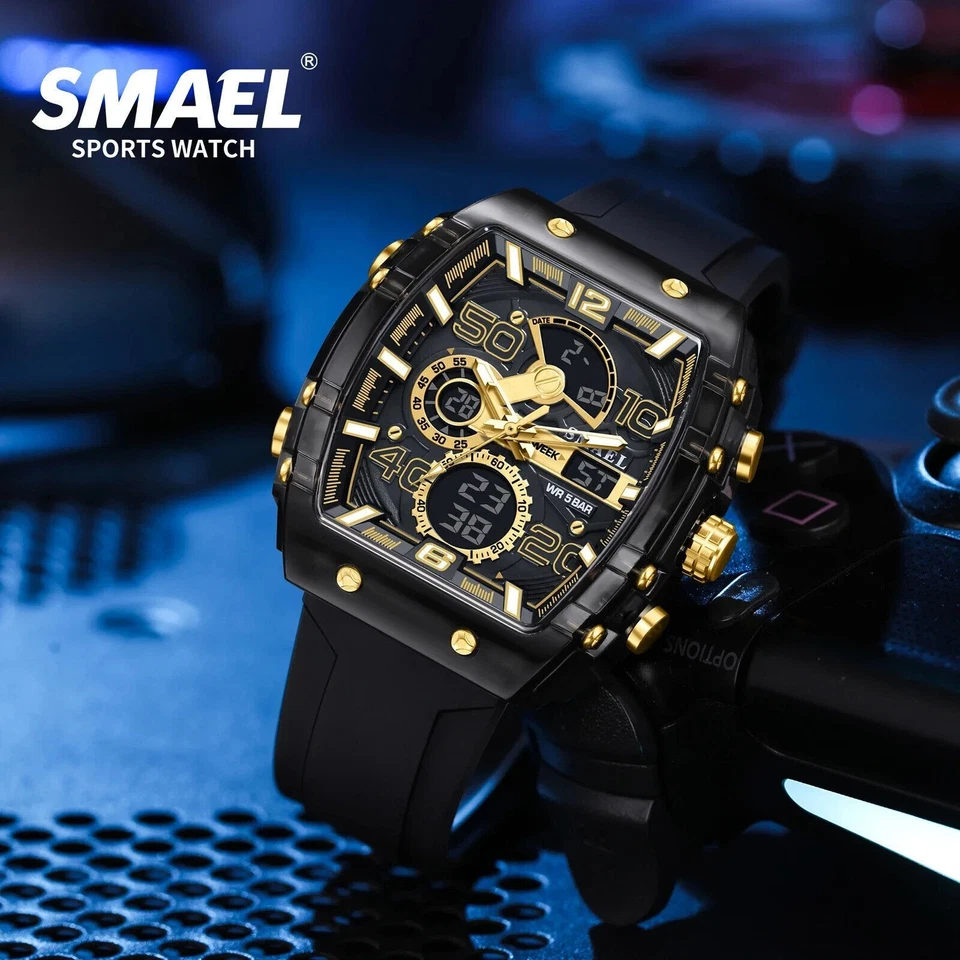 Reloj deportivo multifuncional 50M impermeable con doble pantalla LED. - Imagen 2 de 4
