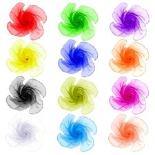 12 Pcs 1950s Chiffon Scarf 50s Retro Chiffon Sheer Square Neck Head Scarf for