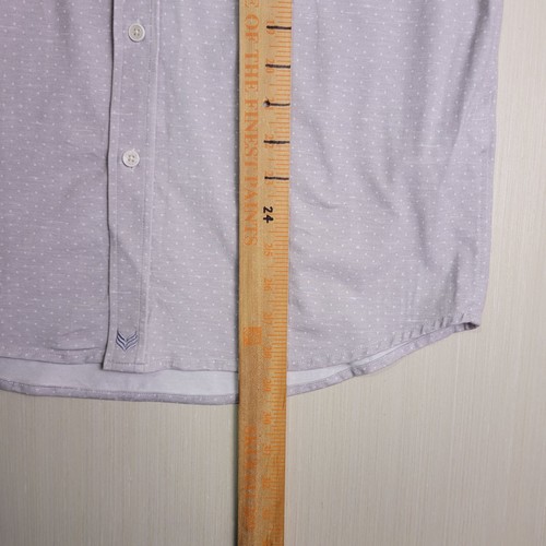 Buttercloth Shirt Mens Medium Gray Polka Dot Flip Cuff Regular Fit Long Sleeve - Picture 4 of 8