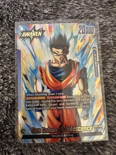 Dragon Ball Card Fusion World Son Gohan Adolescence FB04-026 Leader Alt Art DBS