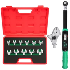 Digital Torque Wrench & Open End Insert Interchangeable Head Set