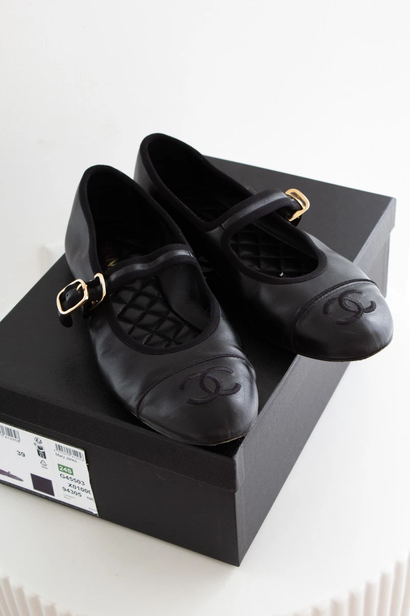CHANEL Mary Jane Flats for Women with Upper Leather for sale | eBay