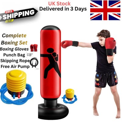 Kinder Aufblasbarer Boxsack Freistehend Boxen Kickboxen MMA Training Set NEU