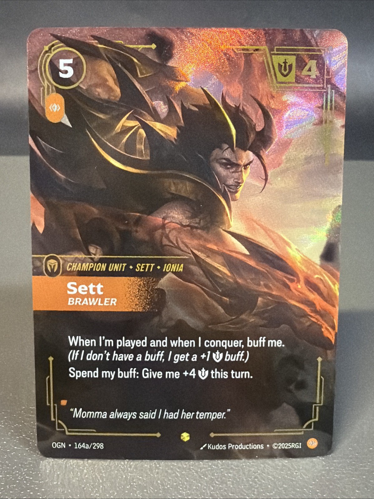 Sett, Brawler Alt Art OGN 164a/298 - Riftbound Origins TCG Card