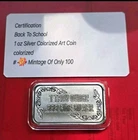 SEXY! 🔥 Elsa "Back To School" - 1 oz .999 Fine Silver Colorized Bar COA # /100