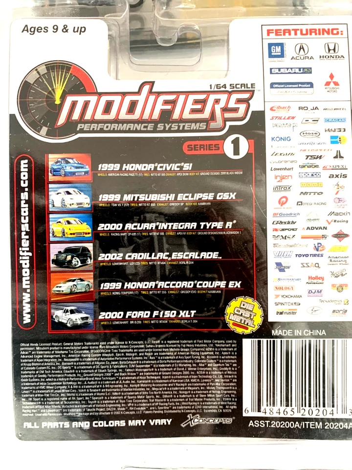 VERY RARE SERIES 1 FULL SET XCONCEPTS MODIFIERS UNOPENED X CONCEPTS - Image 2 of 4