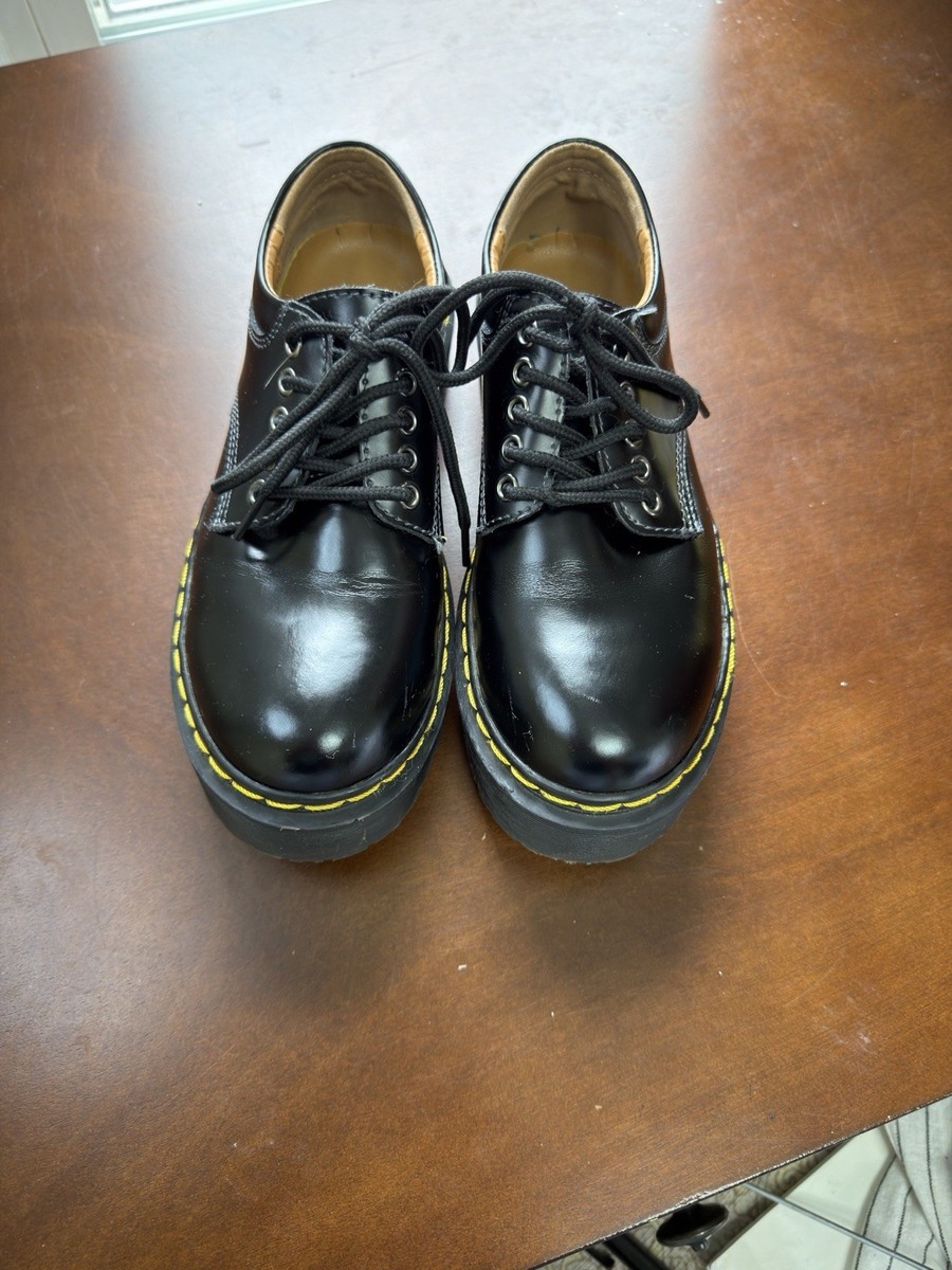 Leather Dr Doc Martens 1461 Quad Black Platform EU38/US 7  display picture 2