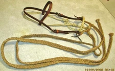 Dennis Moreland Grass Hackamore bridle Set -ALL Complete plaited Reins-Original