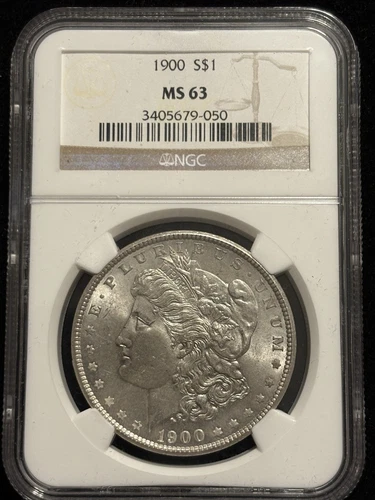 1900 Morgan Silver Dollar MS63 NGC - Looks Under-graded, Clear Fields