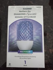 Gemmy LED Northern Sky Diamond Sparkle Multicolor Edison Style Bulb