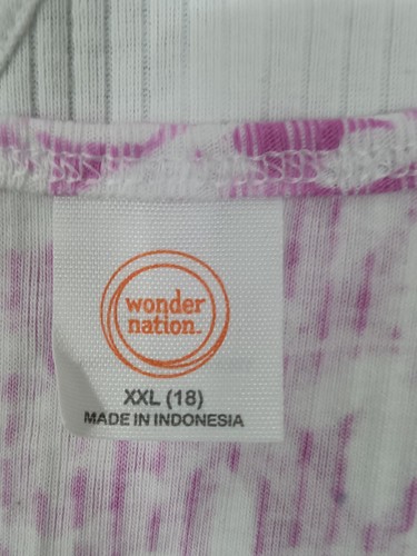Wonder Nation Girls 2-Pack Cropped Ribbed Tank V-Neck White Multicolor XXL 18 - Picture 5 of 9