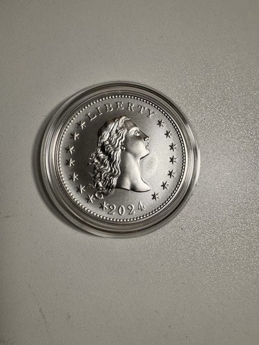 2024 Silver 230TH Anniversary Flowing Hair Medal W/OGP - Picture 2 of 3