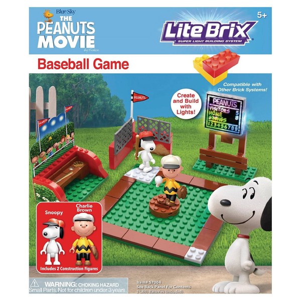 Lite Brix The Peanuts Movie Baseball Game 57023 Factory for sale online