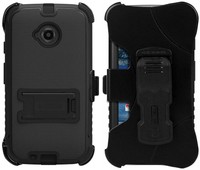 Black Tri-shield Hard Case + Belt Clip Holster Stand For Motorola Moto E 2nd Gen on sale Black Tri-shield Hard Case + Belt Clip Holster Stand For Motorola Moto E 2nd Gen on sale