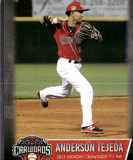 Anderson Tejada 2017 Hickory Crawdads 2nd Second Half Team Set