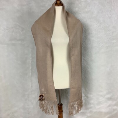 Carmargo Tan Alpaca Blend Fringe Scarf Fringe