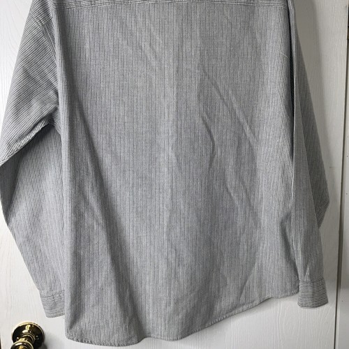 JJ. Farmer Compose Men's Long Sleeve Button Front Grey Striped Shirt Size XL - Picture 6 of 7