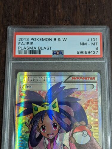 2013 Plasma Blast Iris Full Art Waifu Black & White Trainer #101 - PSA 8 NM-MT - Picture 2 of 3