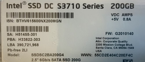 Intel SSD DC S3710 Series 200 GB Internal 2.5" SSDSC2BA200G4 hard drive NS-G3C - Picture 2 of 3