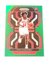 2021-22 Panini Prizm Ayo Dosunmu ROOKIE CARD (RC) Green SP Chicago Bulls #271