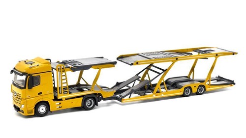 Unique Model×Tiny 1:64 MB Actros Double decker trailer Model Car - Picture 5 of 24