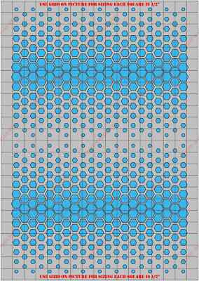 SHS1026P Gradient Hexagon RC Body Vinyl Paint Mask/ Stencil Kit