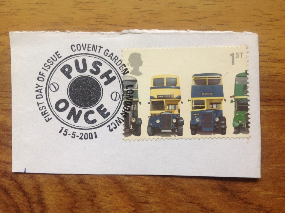 Bus Stop Button 2001  Covent Garden  First Day  of Issue Postmark.Free UK P&P - Image 3 of 3