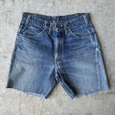 Vintage 70s Levis Orange Tab Vintage Denim Jean Shorts 29 Cutoff Grunge Hippy