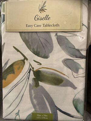 Benson Mills Tablecloth  ''Giselle'' Palm / Tropical Leaves 52 x 70  NIP
