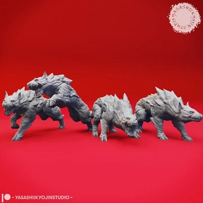 YASASHII KYOJIN STUDIO Hellhound - 32/54mm Miniature for Tabletop RPGs (DnD, D&D, Pathfinder)
