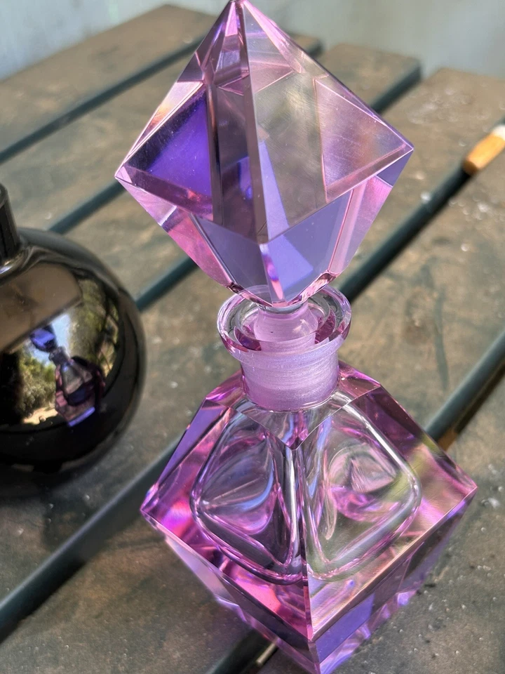 Par de Decantadores de Vidro de Neodímio Alexandrita *RARO* - Imagem 3 de 4