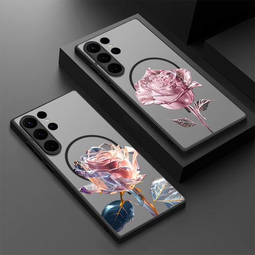 Für Samsung S25 Ultra S24 S23 FE S22 S21 Rose Blume Magnet Magsafe Case Hülle - Bild 8 von 17