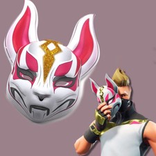 fox drift halloween cosplay costume props latex full face mask helmet - fortnite drift face paint