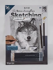 Learn to Sketch Alpha Wolf - Royal & Langnickel Sketching Made Easy 10 Piece Kit