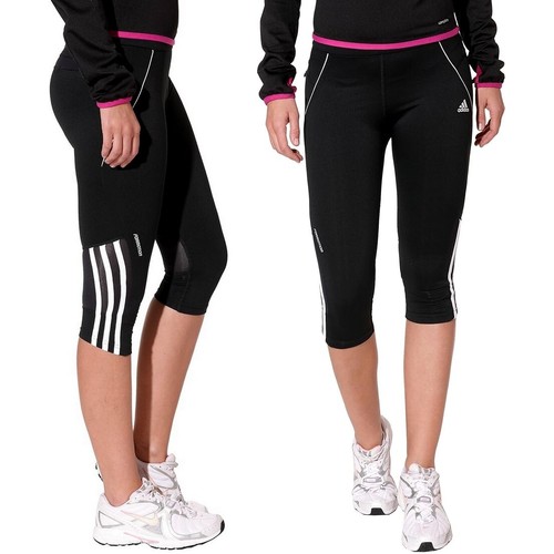 Adidas 3/4 Tight Damen Laufhose Leggings Sport Hose Running Fitness schwarz/weiß - Bild 2 von 9