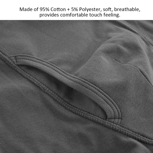 Cotton Breathable Washable Reusable Incontinence Underwear Gray For Men L Size - Picture 9 of 13
