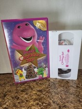 Barney’s Christmas Star VHS Video Tape RARE Sing Along Songs VTG Case Dinosaur