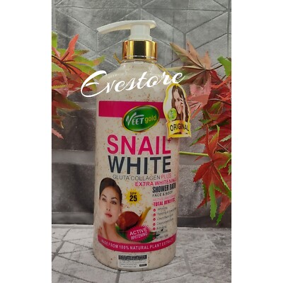100% Veet gold Snail White Gluta Collagen Shower Bath 1000ml With Spf 25.