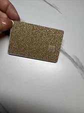 Credit card sticker. Glitter skin GOLD