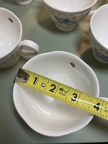 Set of 11 Lenox Butterfly Meadow Footed Coffee Tea Cups & Saucers-22 Pcs Total - Picture 16 of 17