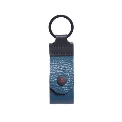 Dainese Pin Leather Keyring Schlüsselanhänger Leder Petrol Blau N