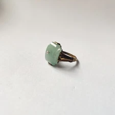 vintage silver jade ring size 7