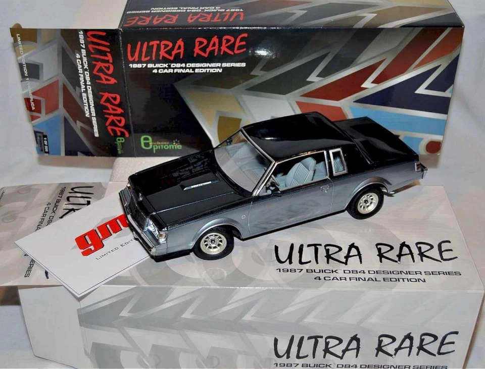 NUEVO Juego Completo de 4 Coches GMP 1/18 ULTRA RARO 1987 Buick Regal T-Type D84 Azul/Rojo Foto 4 de 4