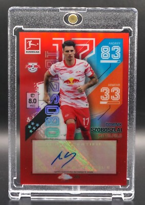 2022 Topps Chrome Match Attax Bundesliga Dominik Szoboszlai Auto #/5 RB Leipzig
