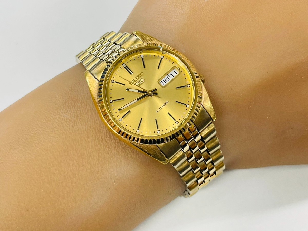 Discount Seiko 5 7S26-3110 Day-Date Automatic Gold Men's Discount Seiko 5 7S26-3110 Day-Date Automatic Gold Men's